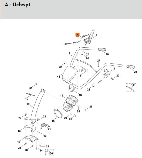 Linka sprzęgła VIKING STIHL Linka sprzęgła VIKING STIHL