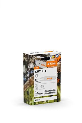 Zestaw CUT KIT Nr. 1 Zestaw 3in1 prowadnica 10cm/4" i 2 łańcuchy 1,1 PM 1/4" 28ogniw