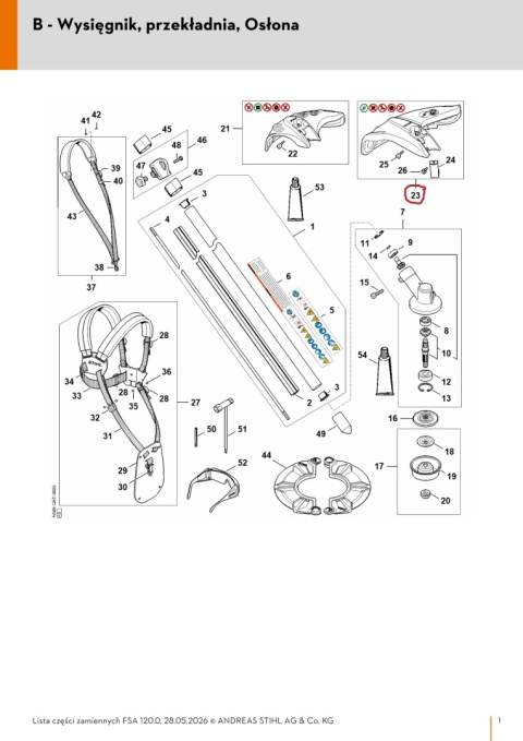 Orginalna osłona STIHL 41447108127 do pracy z głowicą żyłkową