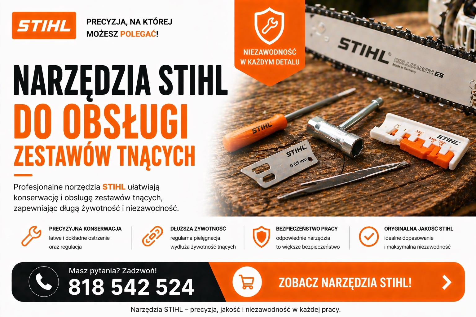 Narzędzia do obsługi zestawu tnącego