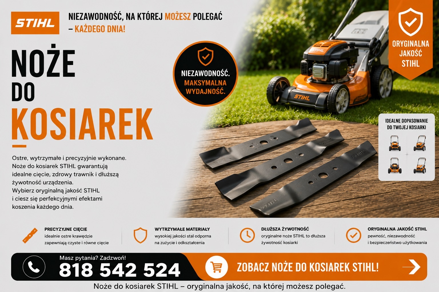 Orginalny nóż do kosiarki RT 5097 Z
