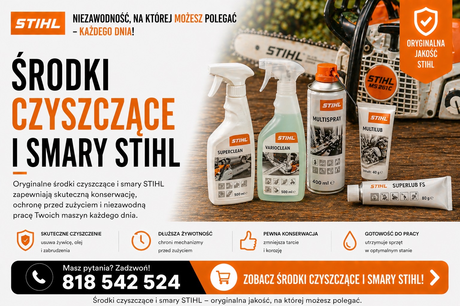 Środki czyszczące i smary