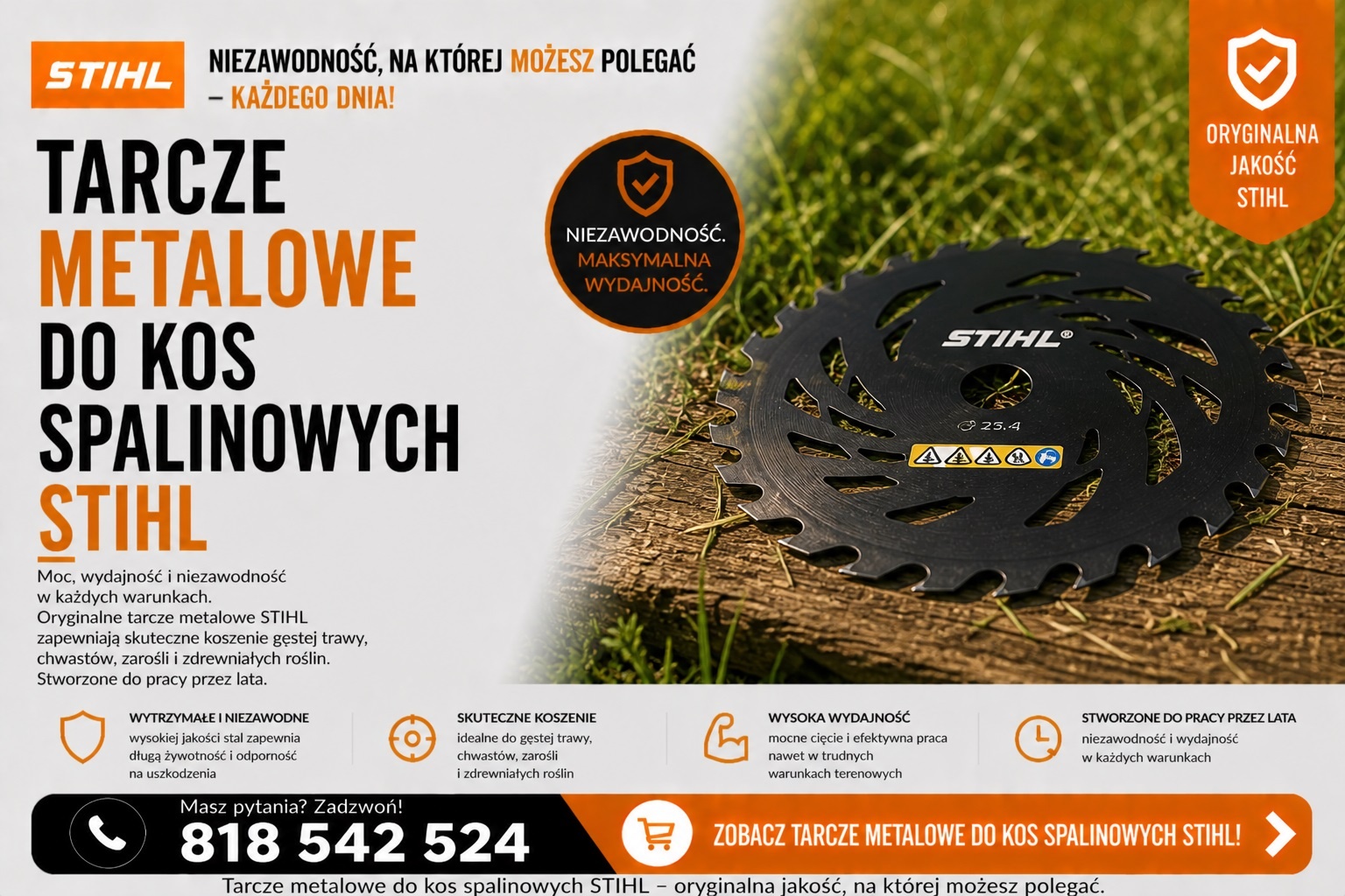 Tarcze metalowe do kosy FS 411 C-EM